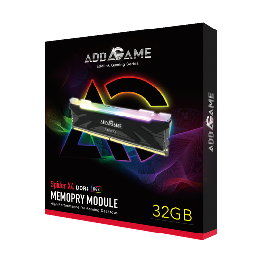 addlink addGame Spider X4 16GB (8GB x 2) DDR4 3200MHz C16 RGB Desktop Memory Kit