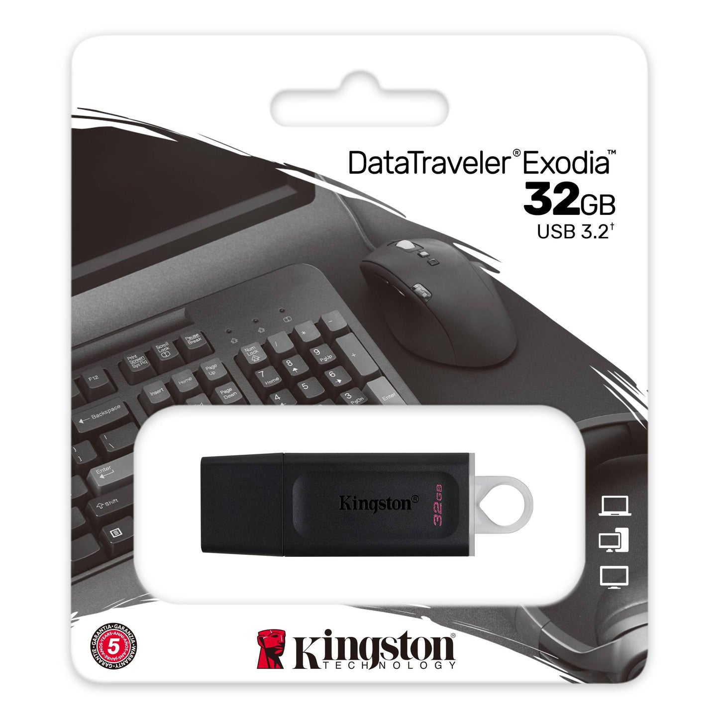 Kingston DataTraveler Exodia 32GB USB 3.2 Portable Flash Drive